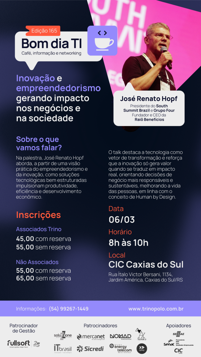 165º Bom-dia TI – Inovação e empreendedorismo gerando impacto nos negócios e na sociedade